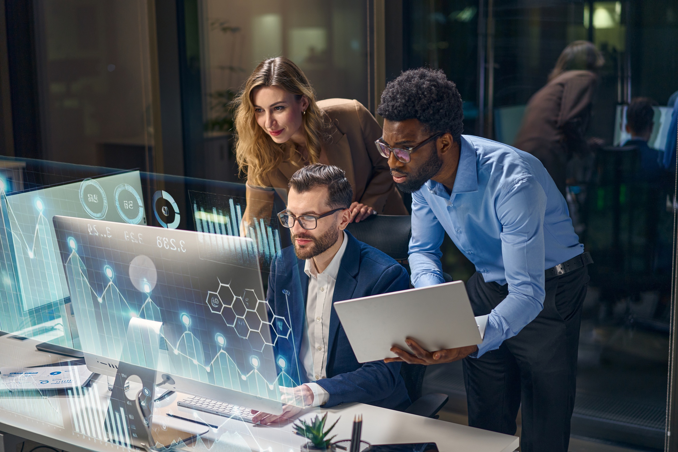 Healthcare professional using technology platform